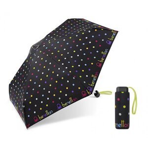 Dámský skládací mini deštník do kabelky Ultra Mini Flat Signature Dots black 59039