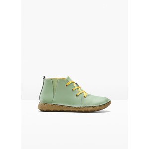 Bonprix BPC SELECTION kožené kotníčkové boty Barva: Zelená, Velikost bot: 39