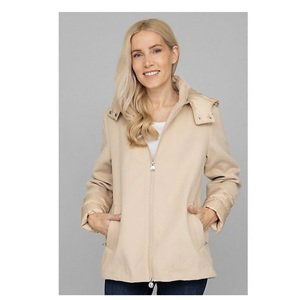 QVC CENTIGRADE krátký kabát s kapucí Barva: Béžová, Mezinárodní velikost: M, EU velikost: 40