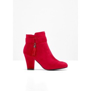 Bonprix BODYFLIRT kotníčkové boty na podpatku Barva: Červená, Velikost bot: 41