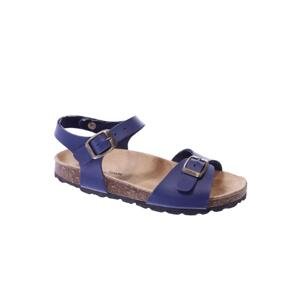 jiná značka LINEA kožené sandály< Barva: Modrá, Velikost bot: 32