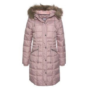 KANGAROOS delší prošívaná bunda s kapucí* Barva: Růžová, Mezinárodní velikost: M, EU velikost: 40