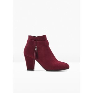 Bonprix BODYFLIRT kotníčkové boty na podpatku Barva: Červená, Velikost bot: 39