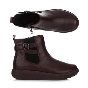 QVC STRIVE "ASTON" kožené kotníčkové boty Barva: Červená, Velikost bot: 37