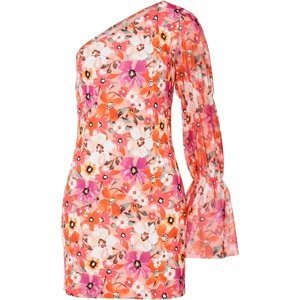 Bonprix BODYFLIRT šaty s květy Barva: Růžová, Mezinárodní velikost: M, EU velikost: 40/42