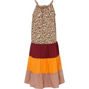 Bonprix RAINBOW šaty s barevnými pruhy Barva: Béžová, Mezinárodní velikost: L, EU velikost: 44