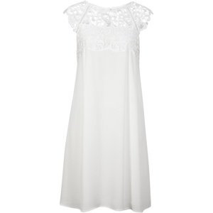Bonprix BPC SELECTION šifonové šaty s krajkou Barva: Bílá, Mezinárodní velikost: XL, EU velikost: 48