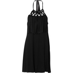 Bonprix BODYFLIRT šaty s třásněmi Barva: Černá, Mezinárodní velikost: S, EU velikost: 36/38