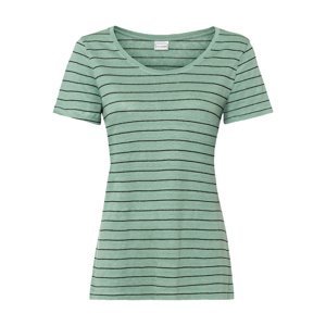 Bonprix BODYFLIRT lněné tričko s proužky Barva: Zelená, Mezinárodní velikost: M, EU velikost: 40/42