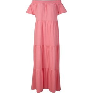 BONPRIX šaty s Carmen dekoltem Barva: Růžová, Mezinárodní velikost: L, EU velikost: 44/46
