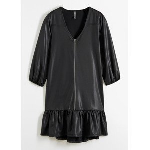 Bonprix RAINBOW šaty ve vzhledu umělé kůže Barva: Černá, Mezinárodní velikost: XS, EU velikost: 32/34