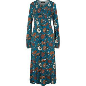 BONPRIX šaty s květy Barva: Modrá, Mezinárodní velikost: L, EU velikost: 44/46