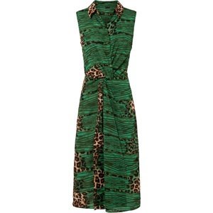 Bonprix BODYFLIRT šaty se vzorem Barva: Zelená, Mezinárodní velikost: L, EU velikost: 44