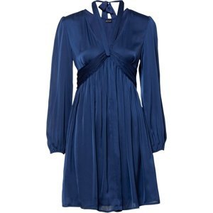 Bonprix BODYFLIRT šaty s vázáním Barva: Modrá, Mezinárodní velikost: L, EU velikost: 46