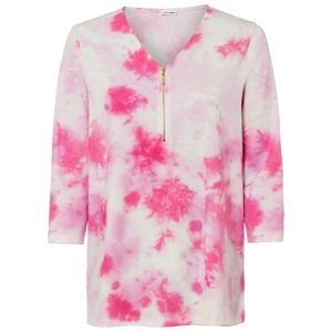 Bonprix BODYFLIRT batikované tričko se zipem Barva: Růžová, Mezinárodní velikost: XL, EU velikost: 48/50