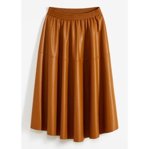 Bonprix BPC SELECTION koženková sukně Barva: Hnědá, Mezinárodní velikost: XXL, EU velikost: 54