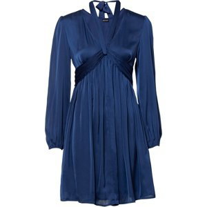 Bonprix BODYFLIRT šaty s vázáním Barva: Modrá, Mezinárodní velikost: M, EU velikost: 40