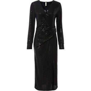 Bonprix BODYFLIRT šaty s aplikací Barva: Černá, Mezinárodní velikost: S, EU velikost: 36/38