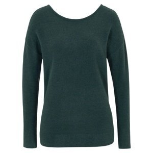 Bonprix BPC SELECTION svetr s ozdobnými zády Barva: Zelená, Mezinárodní velikost: L, EU velikost: 44/46