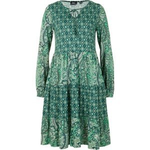 BONPRIX šaty se vzorem Barva: Zelená, Mezinárodní velikost: M, EU velikost: 40/42
