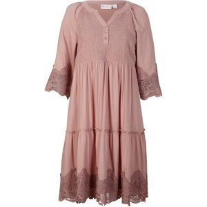 Bonprix BPC SELECTION šaty s krajkou Barva: Růžová, Mezinárodní velikost: M, EU velikost: 42