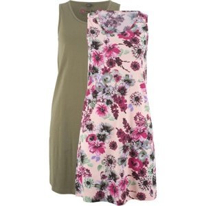 BONPRIX šaty 2ks Barva: Růžová, Mezinárodní velikost: L, EU velikost: 44/46