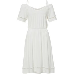Bonprix BODYFLIRT šaty s odhalenými rameny Barva: Bílá, Mezinárodní velikost: M, EU velikost: 40/42