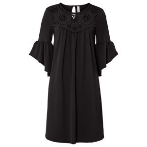 Bonprix BODYFLIRT šaty s prostřihy Barva: Černá, Mezinárodní velikost: XS, EU velikost: 32/34