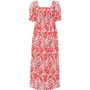 Bonprix BODYFLIRT šaty s Carmen dekoltem Barva: Červená, Mezinárodní velikost: XL, EU velikost: 48