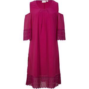 Bonprix BPC SELECTION šaty s odhalenými rameny Barva: Fialová, Mezinárodní velikost: S, EU velikost: 36