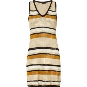 Bonprix BODYFLIRT pletené šaty Barva: Béžová, Mezinárodní velikost: L, EU velikost: 44/46