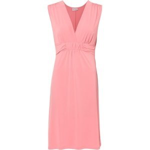 Bonprix BODYFLIRT žerzejové šaty s řasením Barva: Růžová, Mezinárodní velikost: XL, EU velikost: 48/50