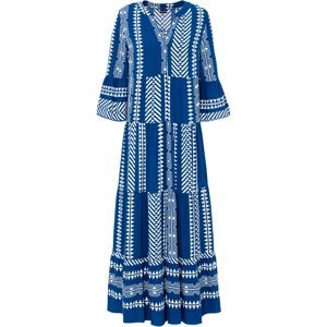 Bonprix BODYFLIRT dlouhé šaty se vzorem Barva: Modrá, Mezinárodní velikost: S, EU velikost: 36