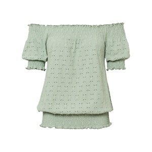 Bonprix BODYFLIRT Carmen tričko Barva: Zelená, Mezinárodní velikost: XS, EU velikost: 32/34