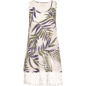 Bonprix BPC SELECTION plážové šaty se střapci Barva: Bílá, Mezinárodní velikost: XL, EU velikost: 48