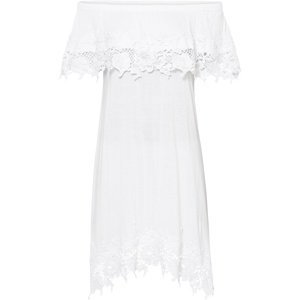 Bonprix BODYFLIRT Carmen šaty Barva: Bílá, Mezinárodní velikost: M, EU velikost: 40/42