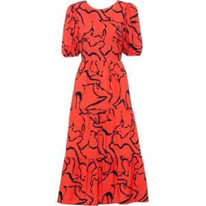 Bonprix BODYFLIRT šaty s ozdobnými zády Barva: Červená, Mezinárodní velikost: L, EU velikost: 46