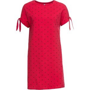 Bonprix RAINBOW tričkové šaty s puntíky Barva: Červená, Mezinárodní velikost: L, EU velikost: 44/46