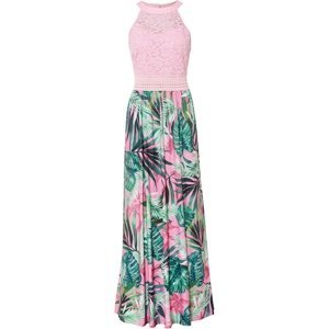 Bonprix BODYFLIRT šaty s krajkou Barva: Růžová, Mezinárodní velikost: XS, EU velikost: 34