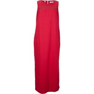 BONPRIX dlouhé lněné šaty Barva: Růžová, Mezinárodní velikost: L, EU velikost: 44