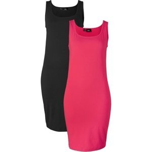BONPRIX žerzejové šaty 2ks Barva: Červená, Mezinárodní velikost: L, EU velikost: 44/46