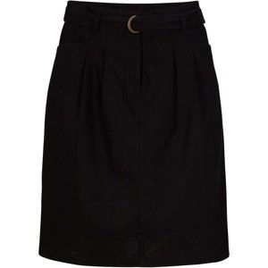 BONPRIX lněná sukně s páskem Barva: Černá, Mezinárodní velikost: M, EU velikost: 40