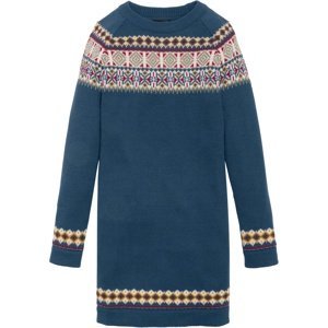 BONPRIX dívčí pletené šaty Barva: Modrá, Velikost: 152/158