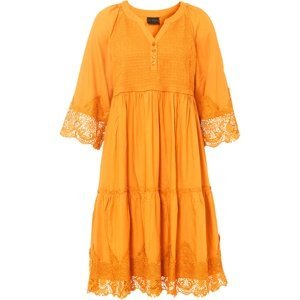Bonprix BPC SELECTION šaty s krajkou Barva: Žlutá, Mezinárodní velikost: L, EU velikost: 46