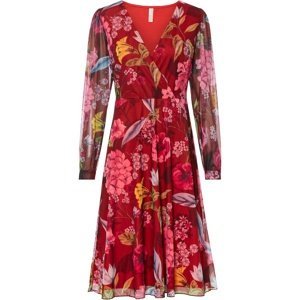 Bonprix BODYFLIRT šaty s květy Barva: Červená, Mezinárodní velikost: S, EU velikost: 36/38