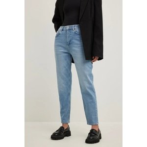 jiná značka NA-KD "High Waist Mom Jeans" rifle Barva: Modrá, Mezinárodní velikost: XS, EU velikost: 32