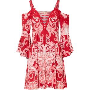 Bonprix BODYFLIRT šaty s odhalenými rameny Barva: Růžová, Mezinárodní velikost: S, EU velikost: 36/38