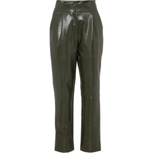 BODYFLIRT kalhoty z umělé kůže Barva: Zelená, Mezinárodní velikost: M, EU velikost: 42