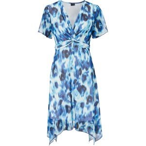 Bonprix BODYFLIRT šaty s cípy Barva: Modrá, Mezinárodní velikost: S, EU velikost: 36/38