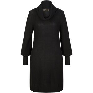 Bonprix BPC SELECTION pletené šaty s límcem Barva: Černá, Mezinárodní velikost: XL, EU velikost: 48/50